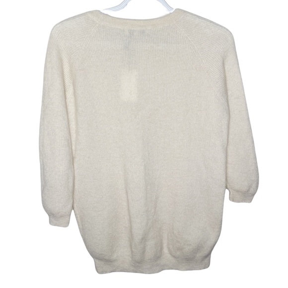 Samuji Maeve alpaca mohair born sweater Mokka in Ecru size S - Picture 3 of 11